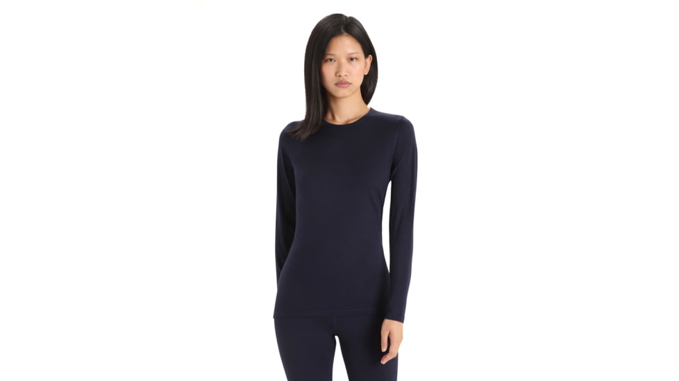 Icebreaker Women Merino 200 Oasis LS Crewe, Midnight Navy, L, IB104375401L