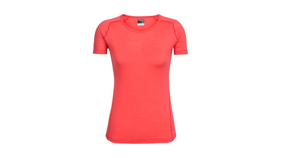 Icebreaker Zeal Short Sleeve Crewe, Poppy Red, L, 104083601L