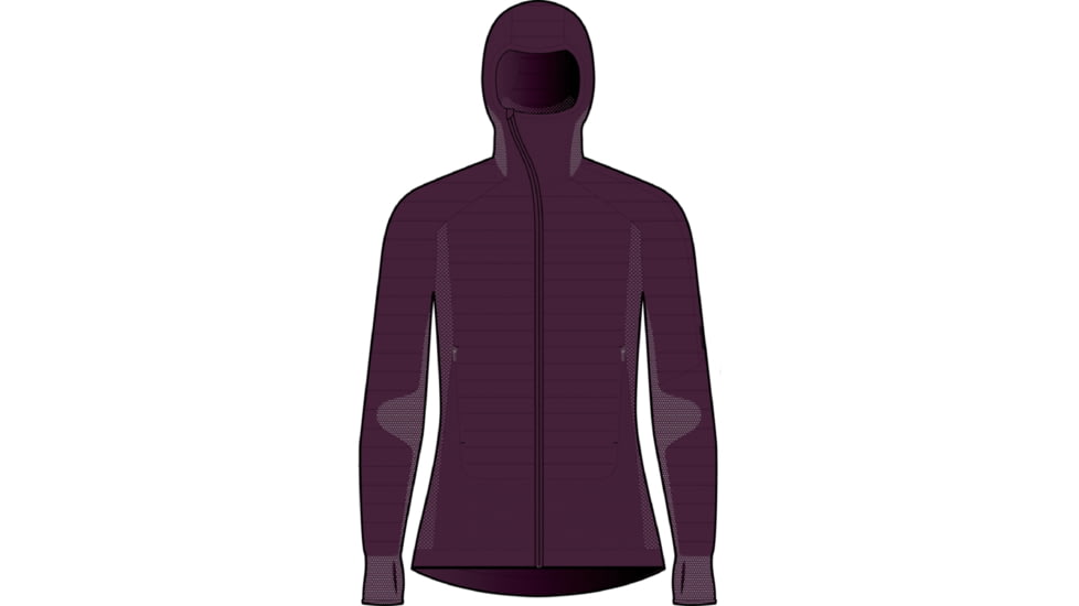 Icebreaker ZoneKnit Explore Long Sleeve Zip Hoodie - Women's, Nightshade, Small, IB0A56SD853S