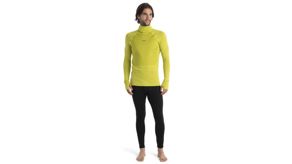 Icebreaker ZoneKnit Insulated Long Sleeve Thermal Hoodie - Mens, Bio Lime, Large, IB0A56GR864L