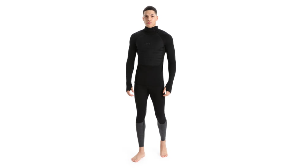 Icebreaker ZoneKnit Insulated Long Sleeve Thermal Hoodie - Mens, Black, Small, IB0A56GR001S