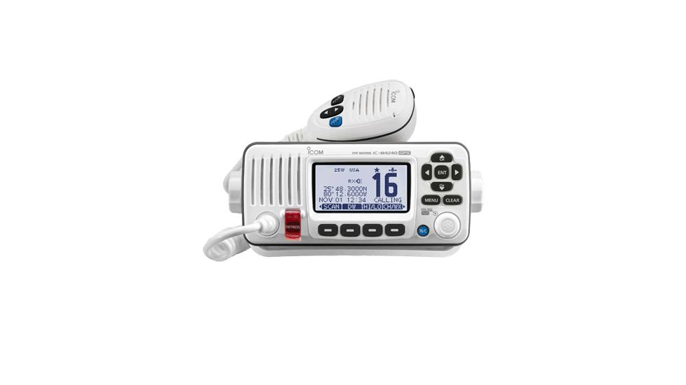 Icom VHF, Compact, w/Hailer &amp; GPS, White IC-M424G 22