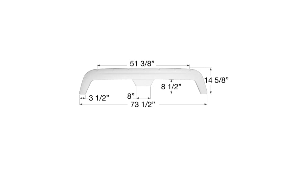 Icon Tandem Axle Fender Skirt Fs760 For Fleetwood, Polar White, 1541
