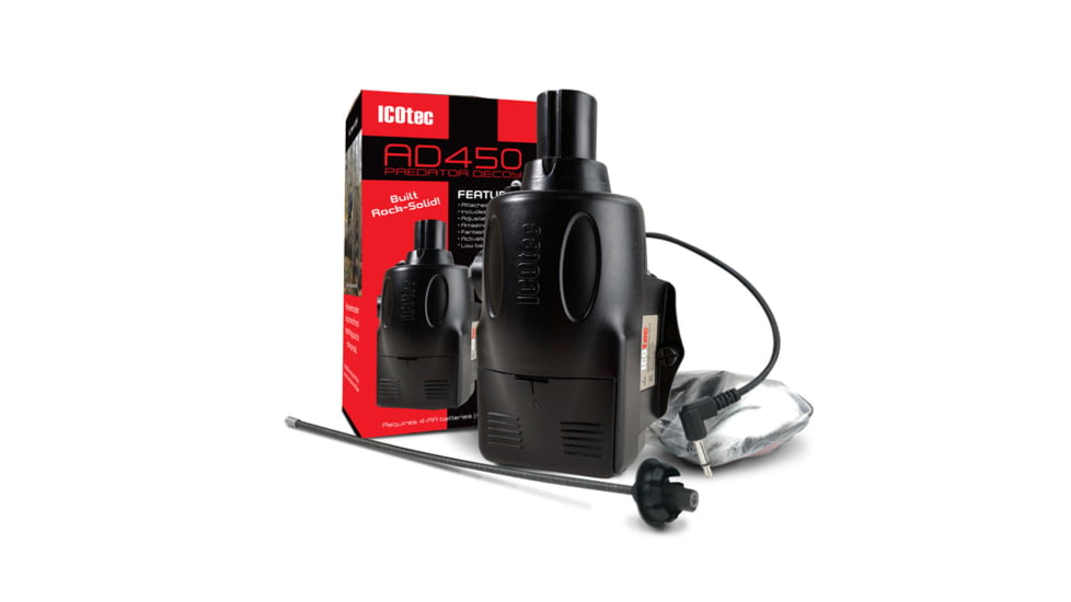 ICOtec AD450 Attachable Predator Decoy, Black, Small, ICO30450