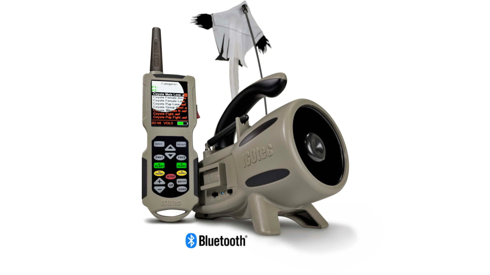 ICOtec Nomad+ Programmable Predator Call/Decoy Combo with Bluetooth, Gray, ICO10501