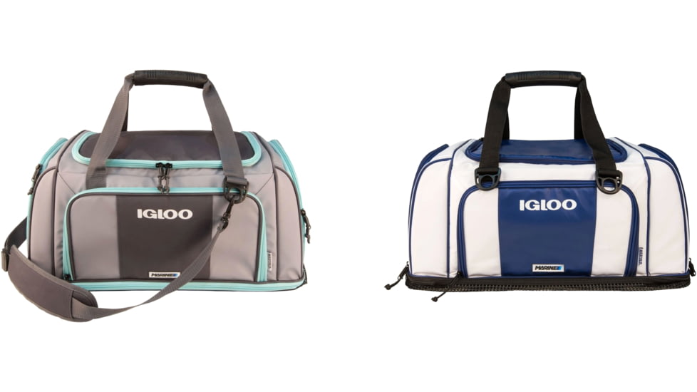 Igloo Marine Ultra Tactical 46-Can Cooler Bag, Gray/Seafoam, White/Navy