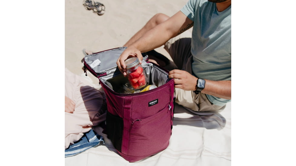 Igloo Repreve 36 Can Backpack Cooler, Cherry, 00065437