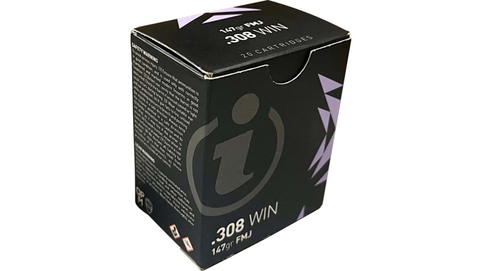 Igman .308 Winchester 147 Grain Full Metal Jacket Brass Cased Centerfire Rifle Ammunition, 20 Rounds, AMMLIVING308