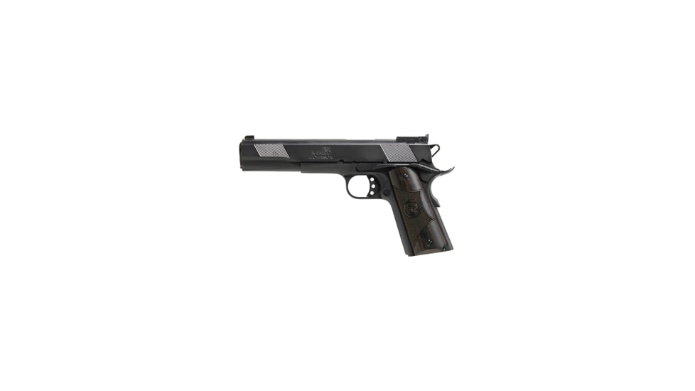 Iver Johnson Arms Eagle-XL Pistol, 10mm Auto, 6in barrel, blued finish steel frame, black diamond wood grip, recoil operated semi-automatic, fixed blade front, adjustable rear, 8 round magazine, IJ-EGL XL-10MM-6-1-FRRMPG