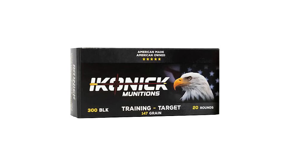 Ikonick Usa 300 Blackout 147gr Fmjbt 20rd 25bx/cs