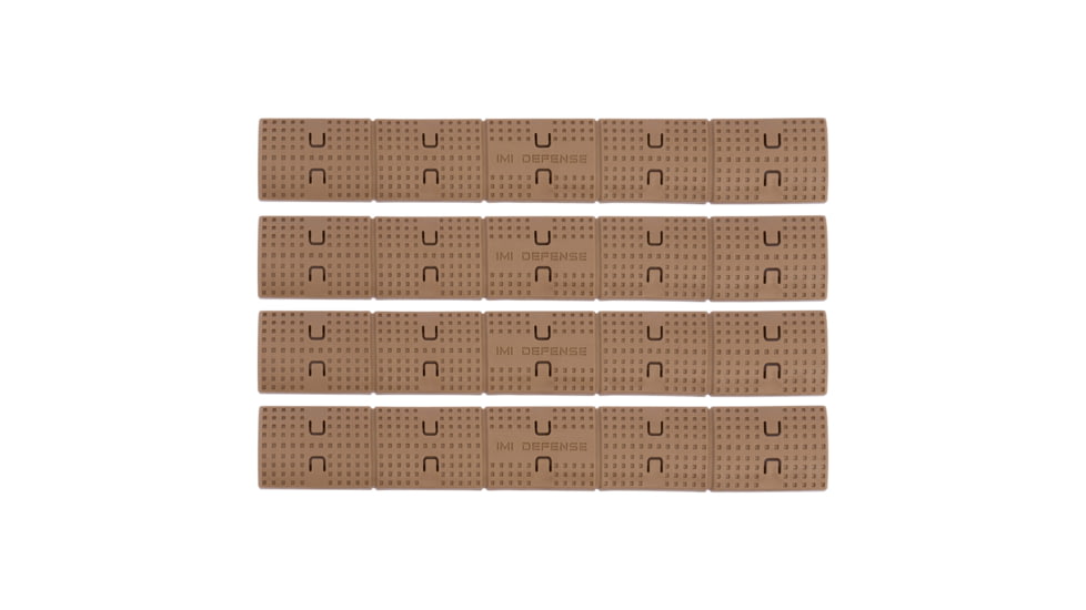 IMI Defense 1913 Picatinny Rail Cover - Pack of 4, Flat Dark Earth, IMI-ZRC1FDE