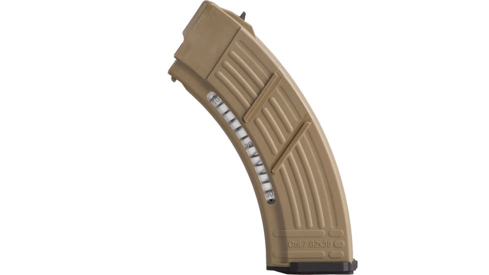 IMI Defense AK-47 7.62X39 30 Round Polymer Rifle Magazine w/ Window, FDE, 30, 74723