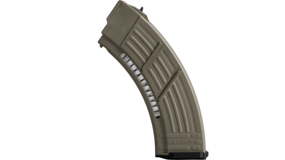 IMI Defense AK-47 7.62X39 30 Round Polymer Rifle Magazine w/ Window, OD Green, 30, 74721