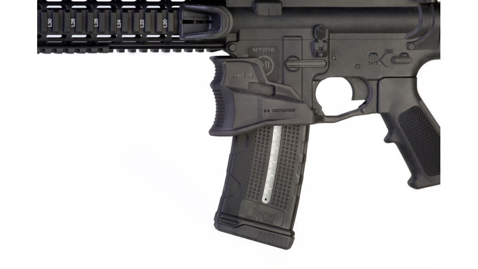 IMI Defense Ergonomic Overmolded Magwell Grip with Trigger Guard for AR-15, Black, IMI-EMGOT-BLK