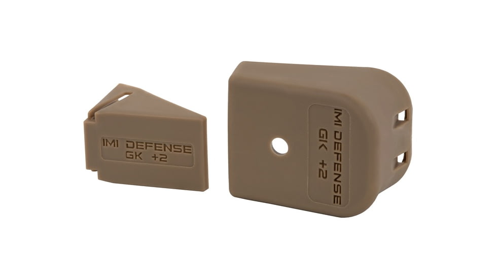 IMI Defense Glock +2 Rounds Pistol Magazine Extension, FDE, 2, 97143
