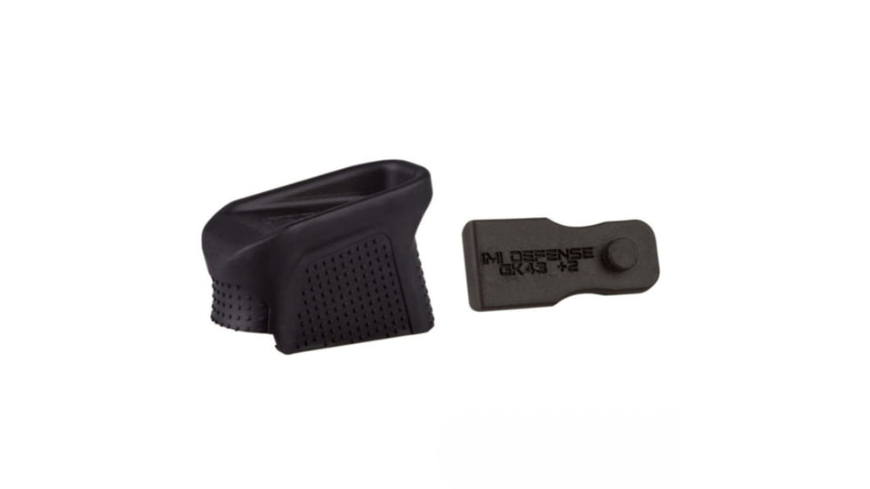IMI Defense Glock 43 +2 Magazine Extension, Black, IMI-G43P2BLACK-2RD