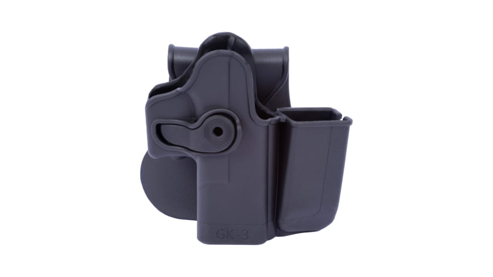 IMI Defense Polymer OWB Paddle Holster, Glock 17, Glock 18, Glock 19, Glock 19X, Glock 28, Glock 31, Glock 32, Glock 36, Glock 45, Glock 22, Glock 23, Black, Right, IMI-Z1023-GK3-BLACK