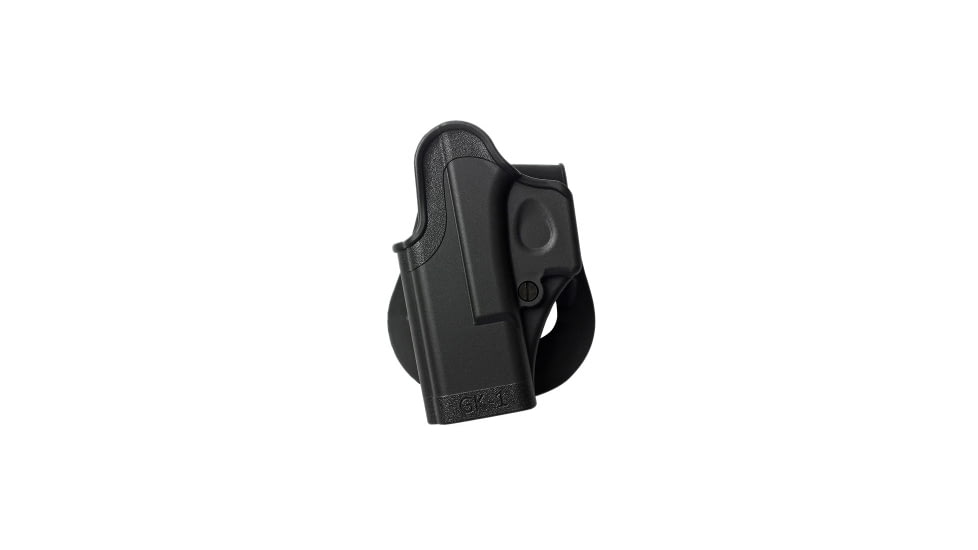 IMI Defense One Piece OWB Paddle Polymer Holster, Glock 17/18/19/19X/26/27/28/31/32/36/45,Glock 22/23,Bul M-5, Left Hand, Black, IMI-Z8010LH(GK1L)BLACK