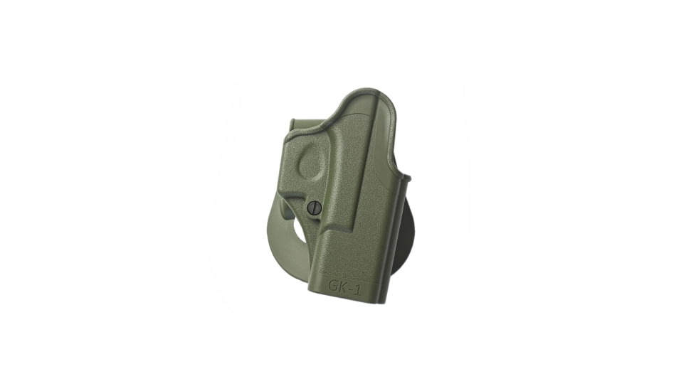 IMI Defense One Piece OWB Paddle Polymer Holster, Glock 17/18/19/19X/26/27/28/31/32/36/45,Glock 22/23,Bul M-5, O.D. Green, IMI-Z8010(GK1)O.D. GREEN