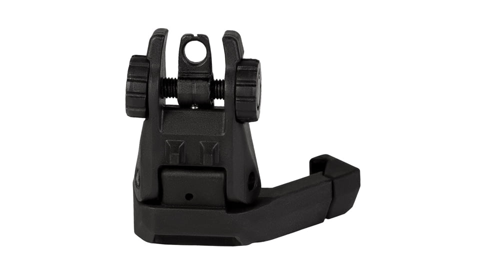 IMI Defense TRS Polymer Rear Flip Up Sight, 45 Degrees Offset, Black, 14650