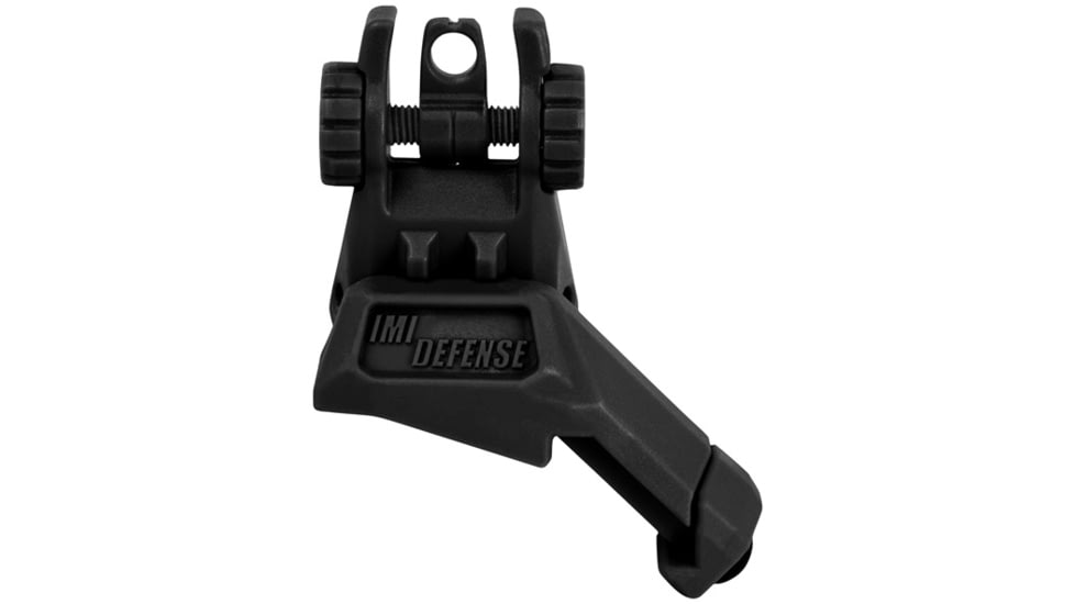 IMI Defense TRS Polymer Rear Flip Up Sight, 45 Degrees Offset, Black, 14650