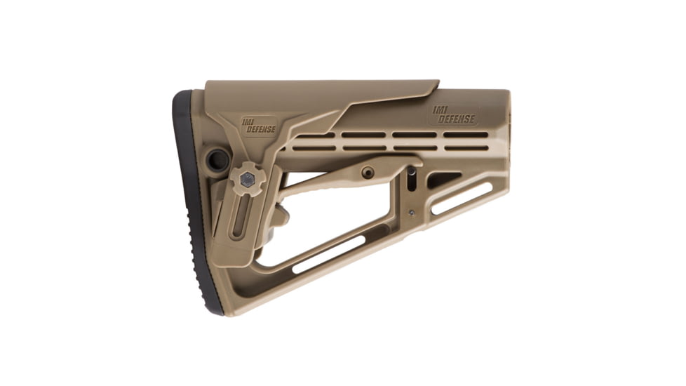 IMI Defense TS-1 Tactical Stock w/Polymer Cheek Rest w/Ovemolded Buttplate, FDE, IMI-ZS201FDE