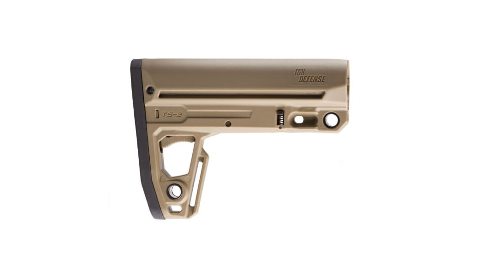 IMI Defense TS2 Tactical AR-15, M16, M4 Collapsible AR Buttstock w/Overmolded Buttplate, Flat Dark Earth, IMI-ZS107FDE