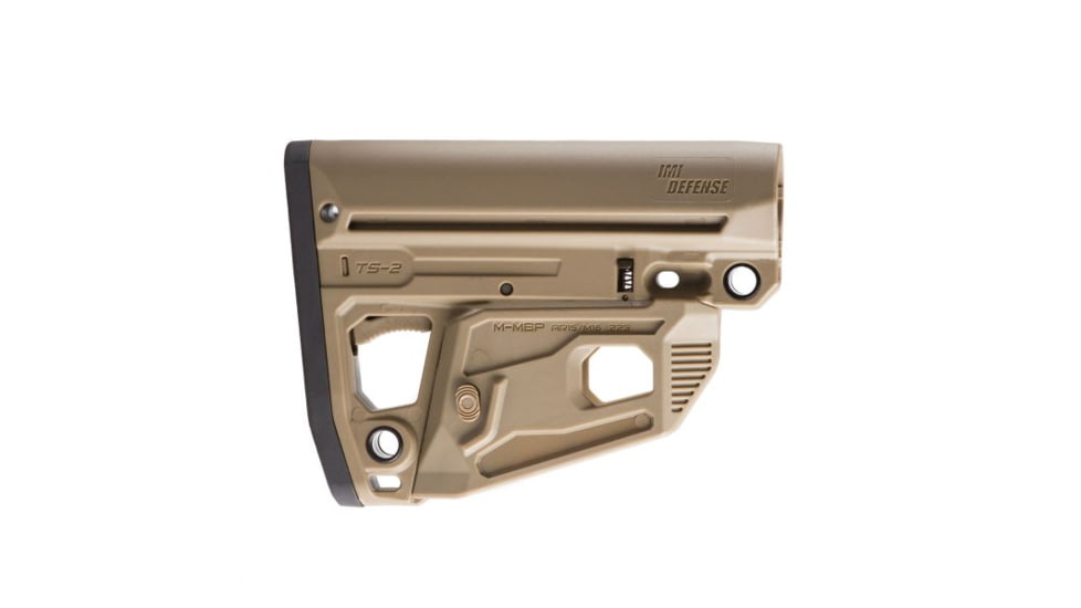IMI Defense TS2 Tactical Stock w/Extended Overmolded Shock Observer Buttplate/Magwell, FDE, IMI-ZS108MFDE