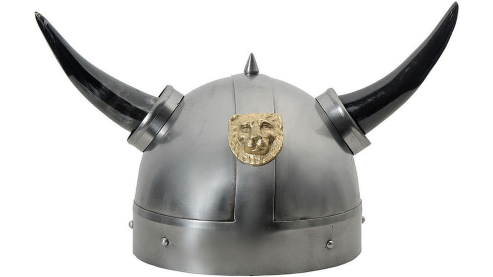 India Made Lion Viking Helmet, Carbon steel construction, 910976-LN