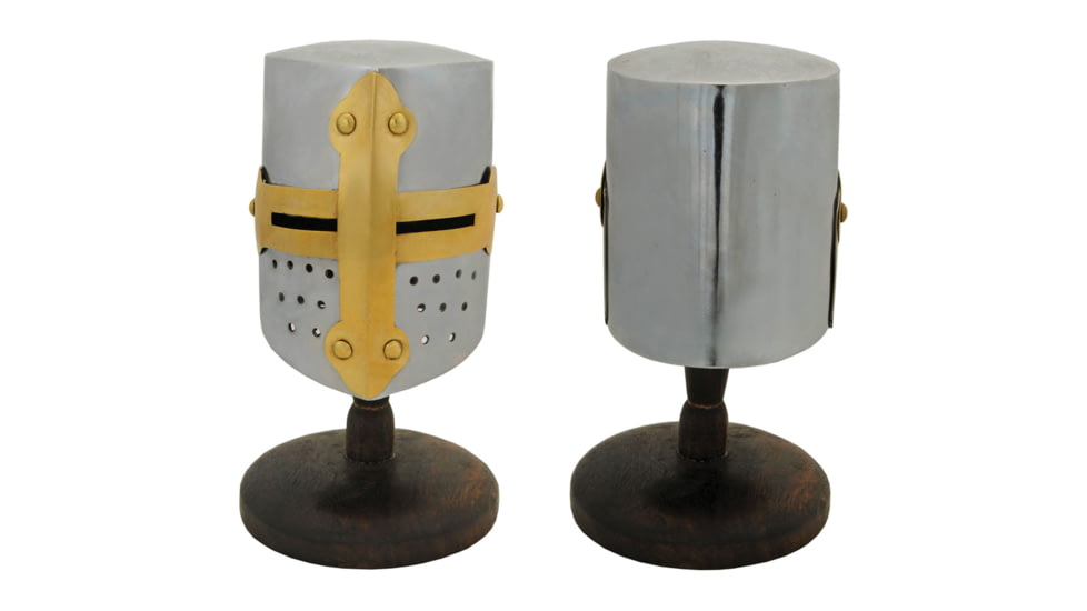 India Made Mini Crusader Helmet w/ Stand