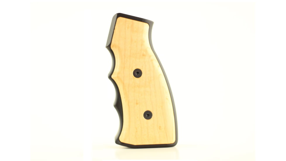 Indignant Arms IA Classic Accented AR15 Grip, Birdseye Maple Grip/Black Frame, cl-acc-ma-bk