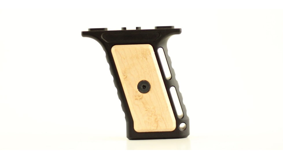 Indignant Arms Streamline Accented FWG MLOK Grip, Birdseye Maple Grip/Black Frame, fw-acc-ma-bk
