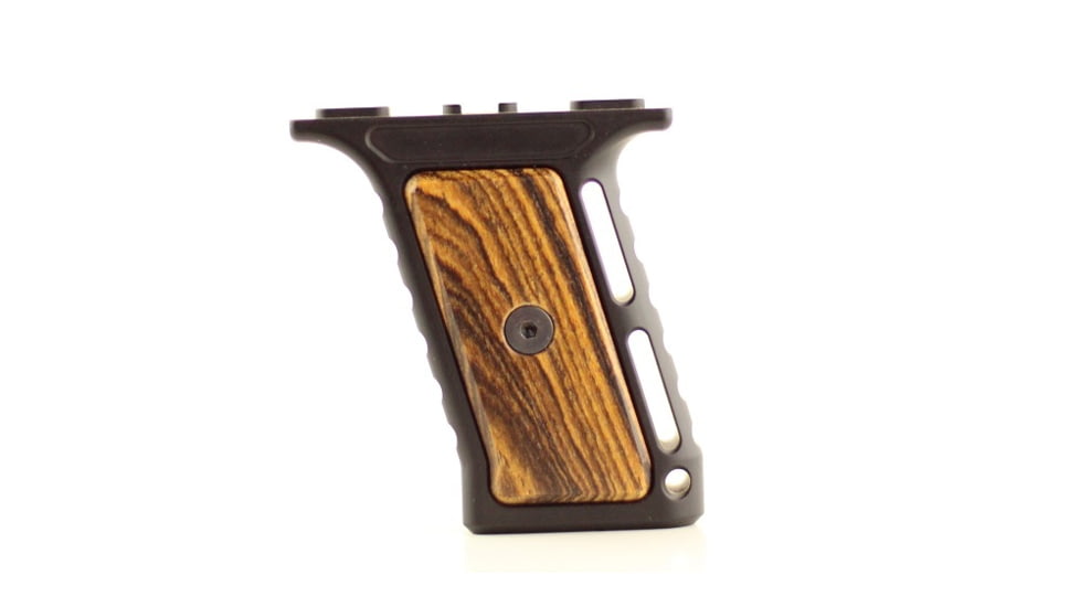 Indignant Arms Streamline Accented FWG MLOK Grip, Bocote Grip/Black Frame, fw-acc-bo-bk