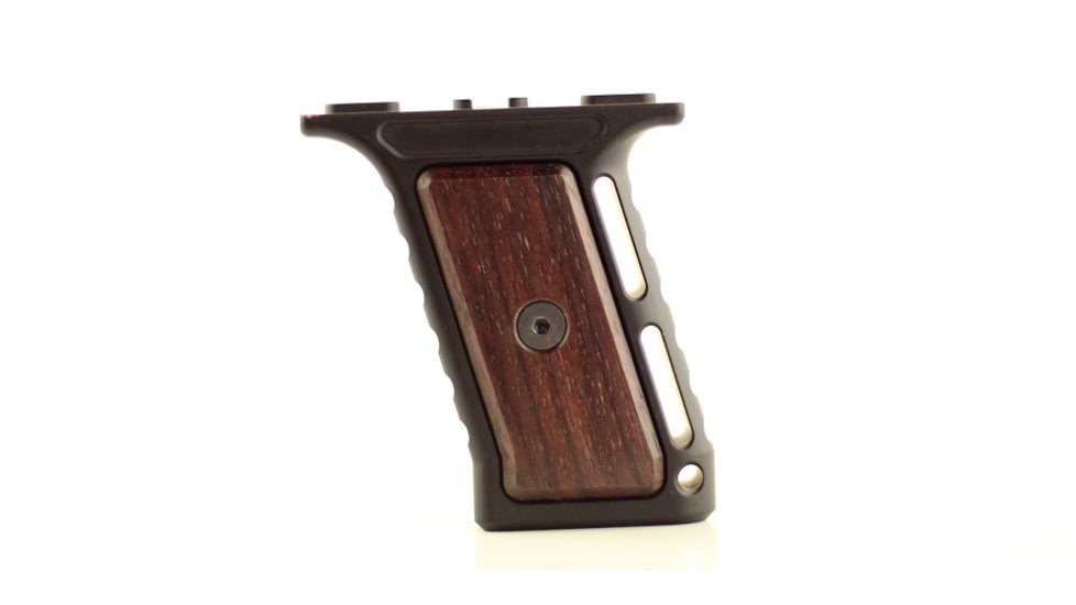 Indignant Arms Streamline Accented FWG MLOK Grip, Indian Rosewood Grip/Black Frame, fw-acc-ir-bk