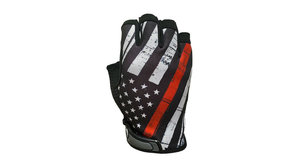 Red Line Flag - Unlined - Half Finger Gloves