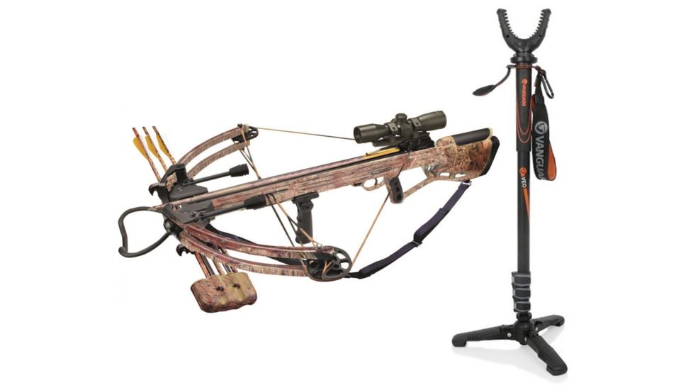 Inferno Blaze II Crossbow, w/Illuminated Reticle Scope, 198 W/ Vanguard Veo Shooting Stick