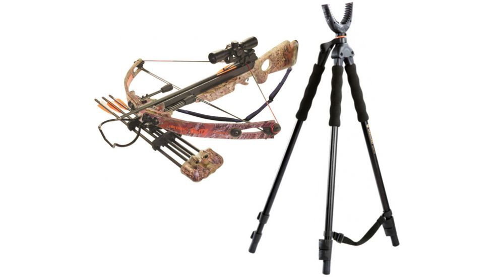 Inferno Blitz Optimum Crossbow, w/Illuminated Reticle Scope, 100 W/ Vanguard Quest Tripod