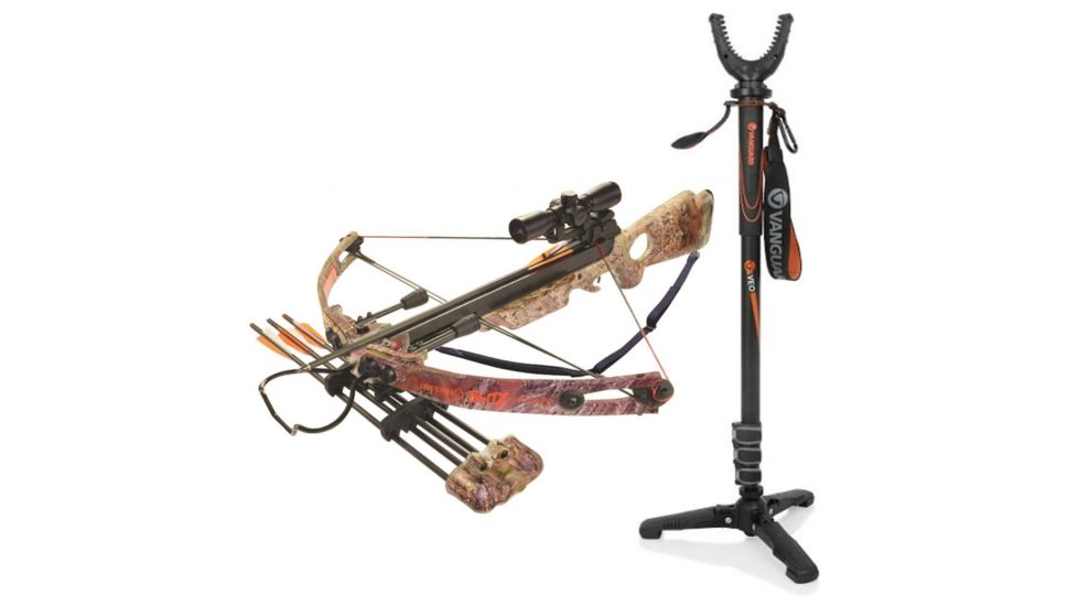Inferno Blitz Optimum Crossbow, w/Illuminated Reticle Scope, 100 W/ Vanguard Veo Shooting Stick