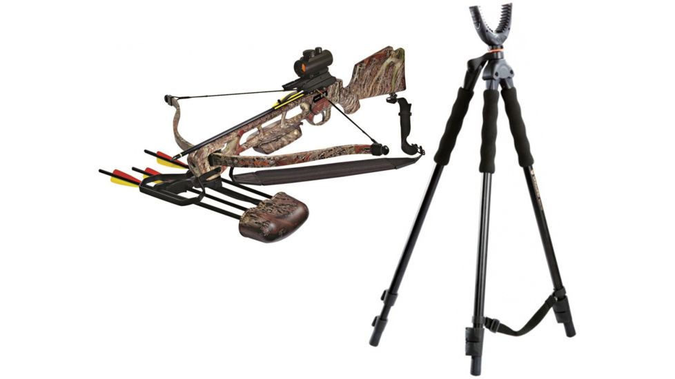 Inferno Fury II Crossbow, w/Red Dot Scope, 199 W/ Vanguard Quest Tripod