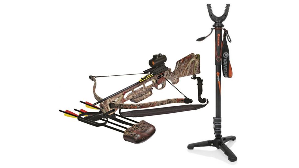 Inferno Fury II Crossbow, w/Red Dot Scope, 199 W/ Vanguard Veo Shooting Stick