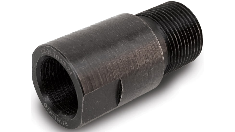 Infinite Product Solutions 1/2-28 - 5/8-24 Thread Adapter, Black, Smooth, 1228-5824-BS