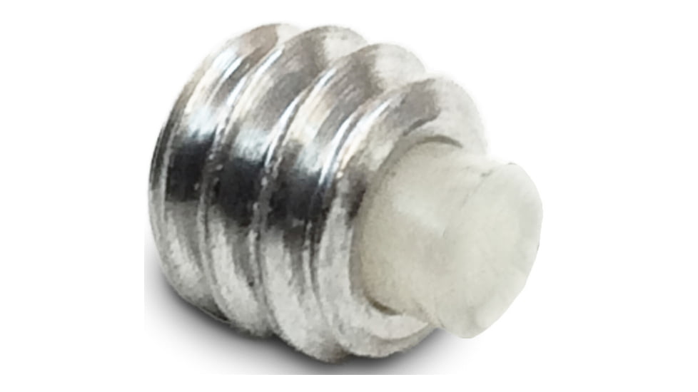 Infinite Product Solutions 1/4x20 Aluminum Delrin Tipped Set Screw Replacement, Polished Aluminum, 1420-SS-A-DT