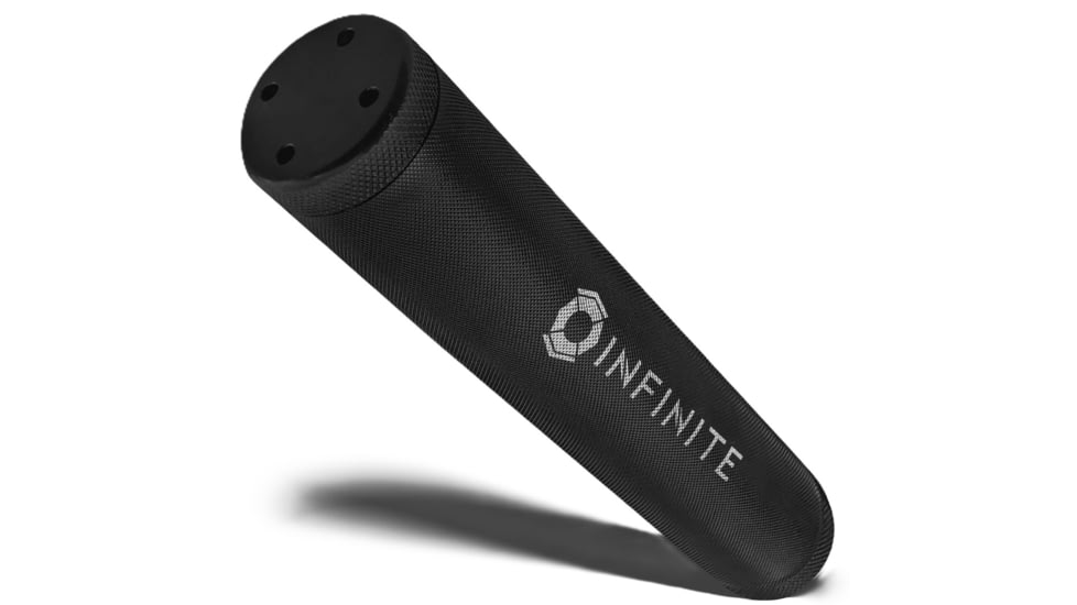Infinite Product Solutions 10in Storage Container, Black Anodize, Knurled, IPS-CONT-BAK-10IN