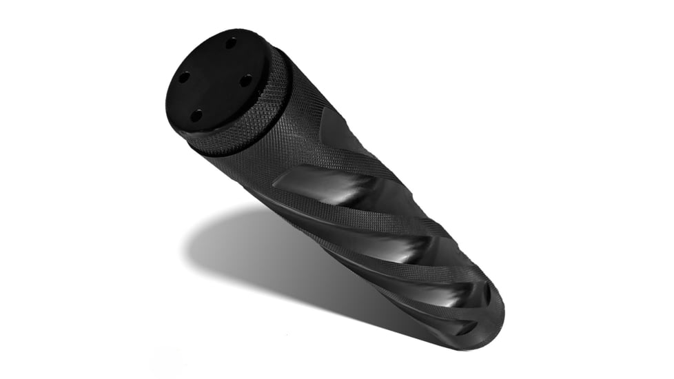 Infinite Product Solutions 12in Redirect Compensator w/Storage Cap, Black Anodize, Knurled, SRS-12IN-SPRL-BAK-CR