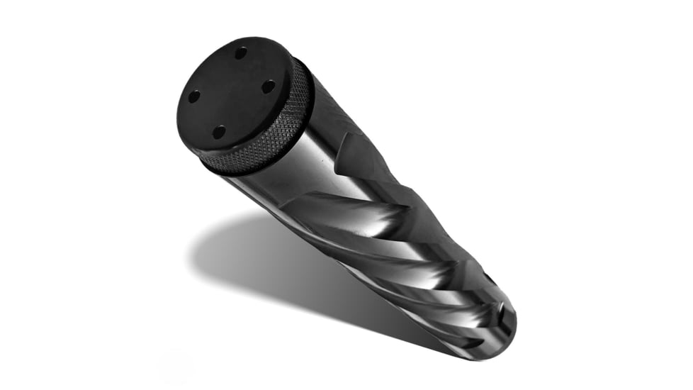 Infinite Product Solutions 12in Redirect Compensator w/Storage Cap, Black Anodize, Smooth, SRS-12IN-SPRL-BA-CR