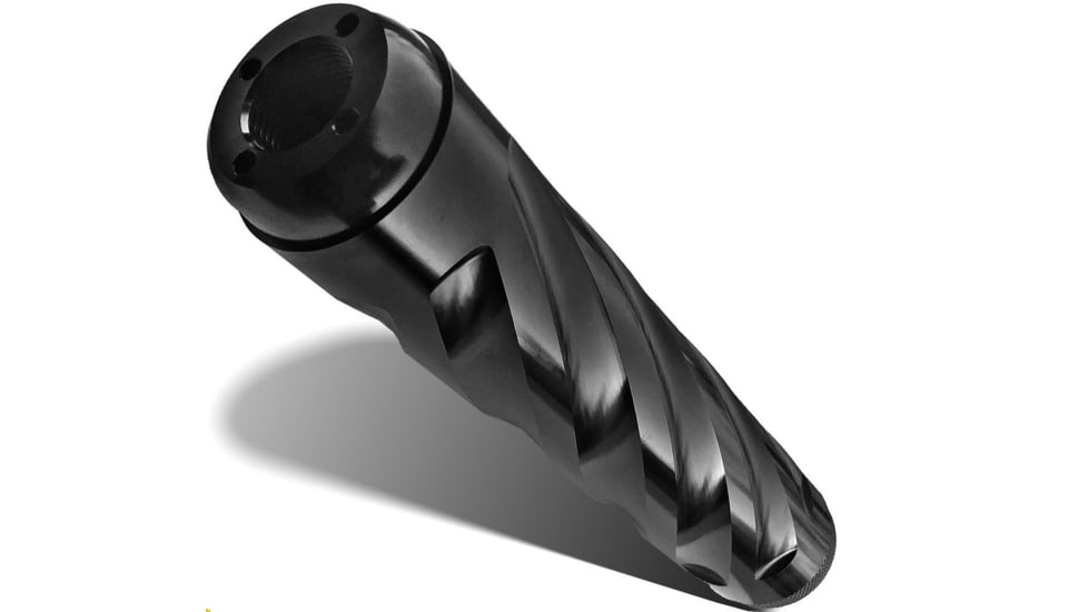 Infinite Product Solutions 12in Redirect Compensator w/Storage Cap, Black Anodize, Smooth, SRS-12IN-SPRL-BA-CR