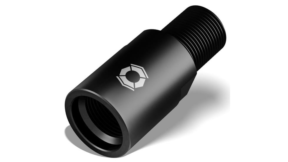 Infinite Product Solutions 1in Barrel Extension, Black Nitride, 1/2x28 - .223 Remington/5.56x45mm NATO/9mm Luger/., EXT-1IN-174-NTD-1228-9MM