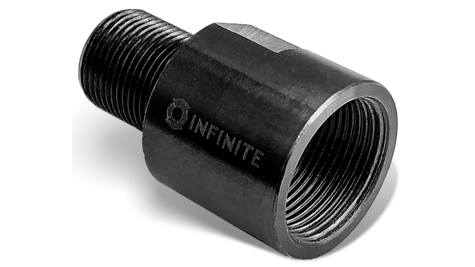 Infinite Product Solutions 1in Barrel Extension, Black Oxide, 5/8x24 - .30 Carbine/.308 Winchester/.300 AAC Blac, 5824-EXTBULL-1IN-BS