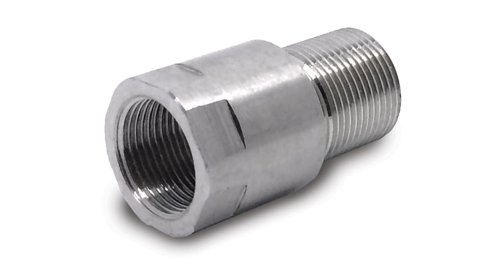 Infinite Product Solutions 9/16-24 LH - 5/8-24 Thread Adapter, Polished Stainless Steel, 916LH-5824-SS
