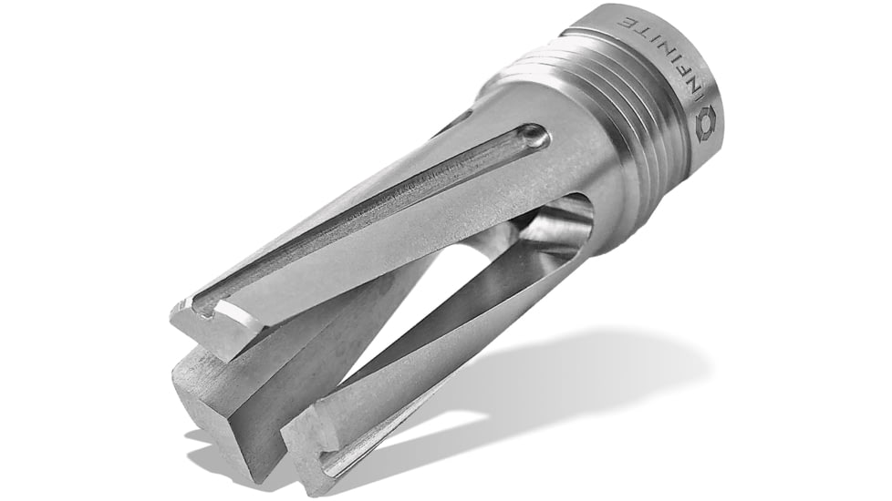 Infinite Product Solutions Gen 1 QD 3-Prong Flash Hider, .22 Hornet, 1/2x20, Natural Stainless Steel, FH-3PRG-G1-303-U-1220-CW